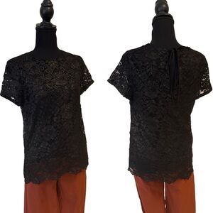Banana Republic Black Lace Blouse